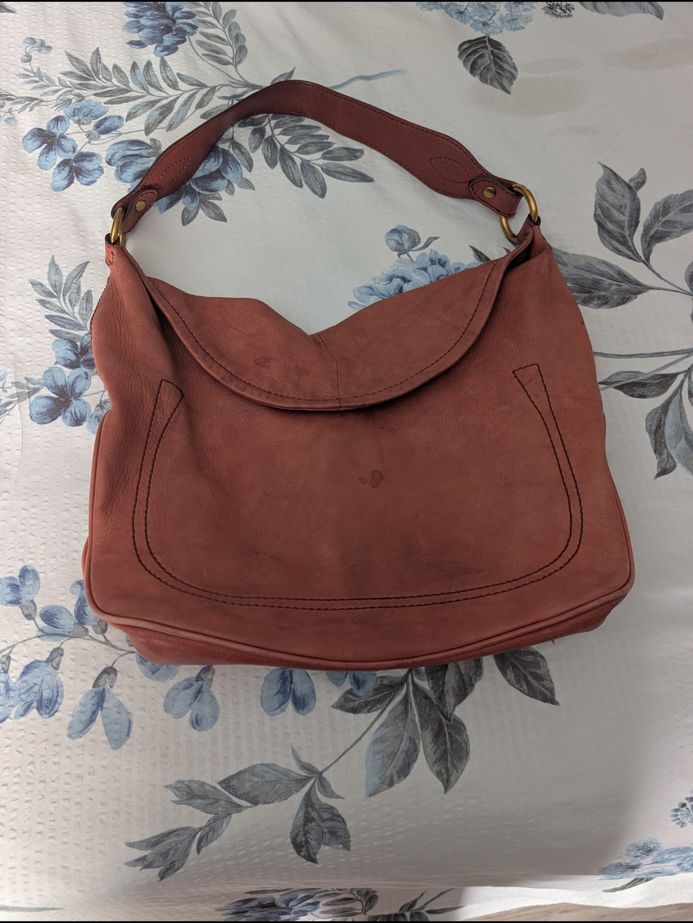 Frye Coral Leather Shoulder Hobo Bag